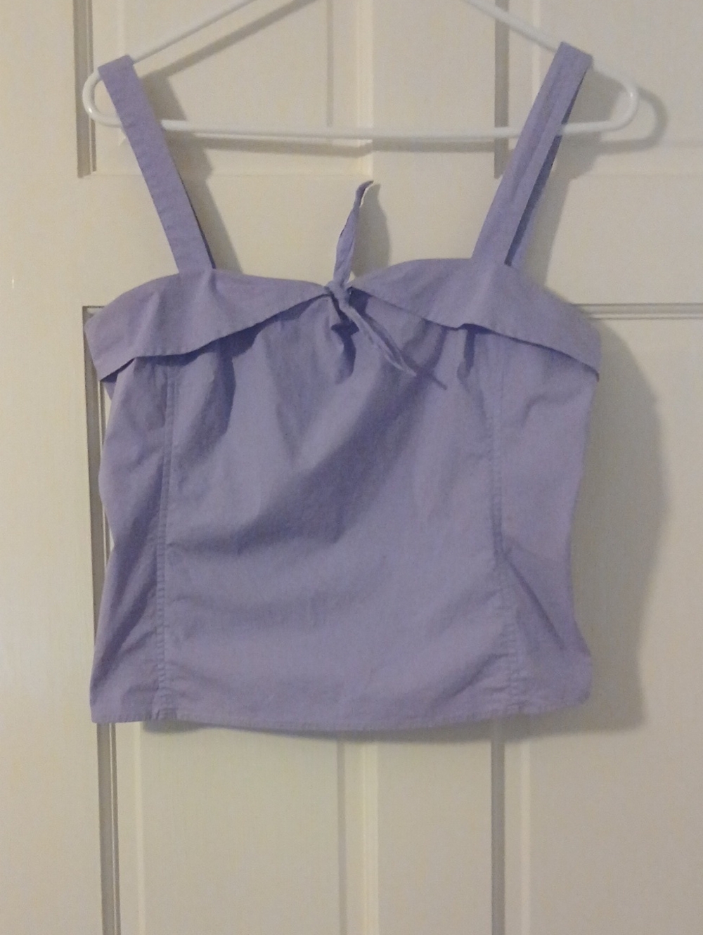 LOFT Lavender Tie-Front Square-Neck Camisole